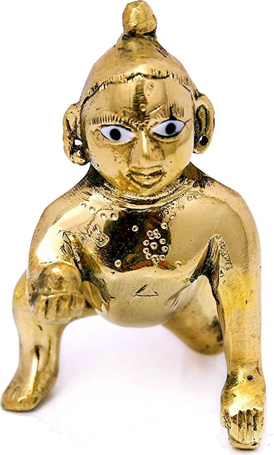 Shri Astha Vinayak Brass Laddu Gopal Idol ( 6.5 cm ) Shri Astha Vinayak Brass Laddu Gopal Idol ( 6.5 cm )
