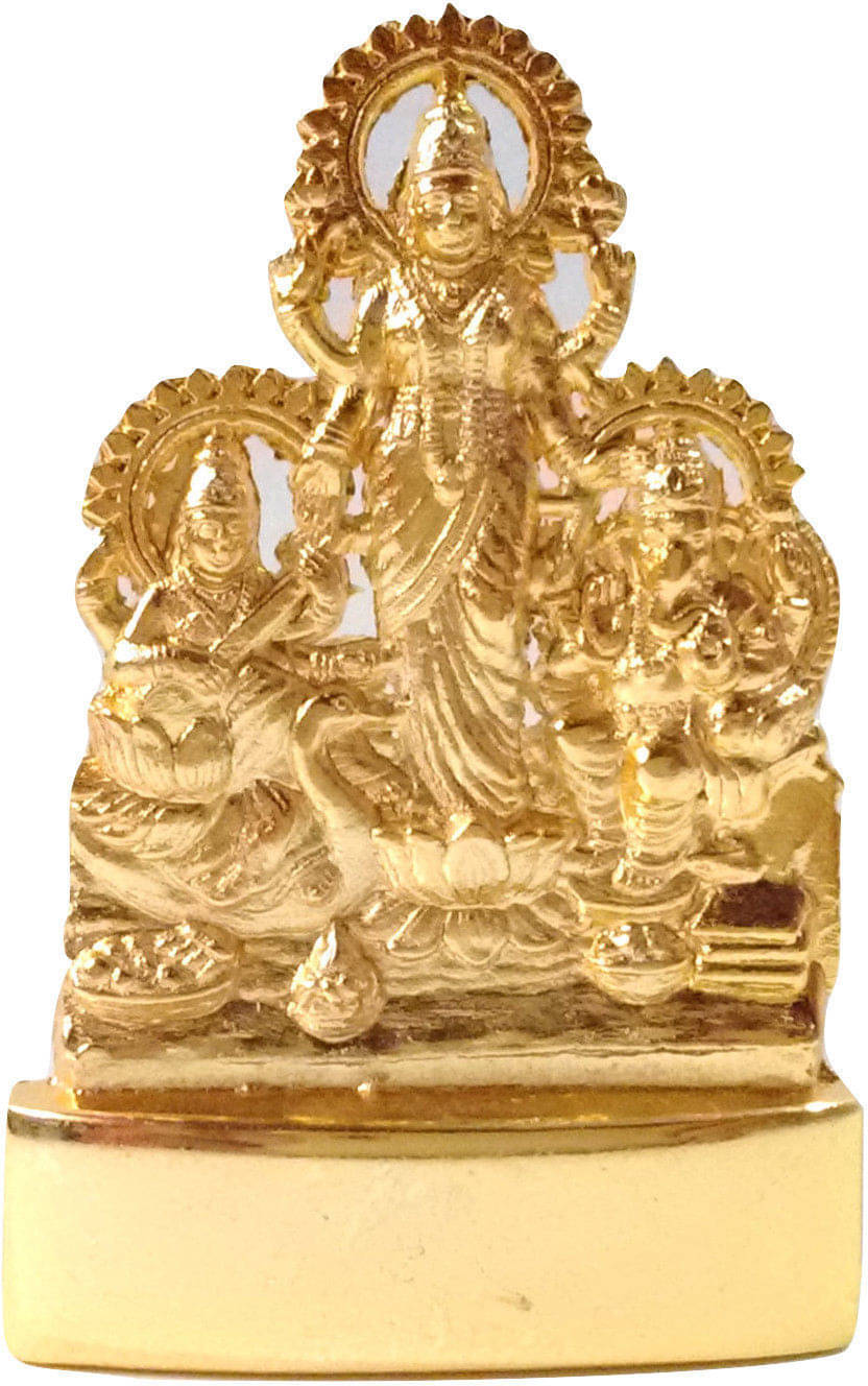 Shri Astha Vinayak Brass Lakshmi Ganesha Saraswati Idol ( 1 cm ) Shri Astha Vinayak Brass Lakshmi Ganesha Saraswati Idol ( 1 cm )