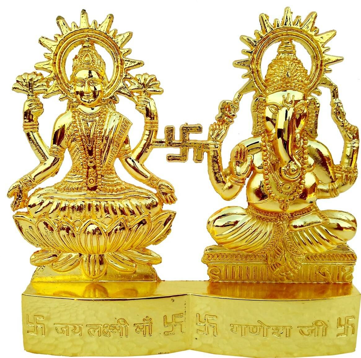 Shri Astha Vinayak Brass Laxmi Ganesh Idol ( 7 cm ) Shri Astha Vinayak Brass Laxmi Ganesh Idol ( 7 cm )
