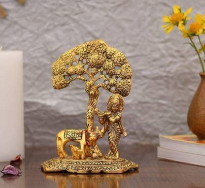     			Shri Astha Vinayak Brass Lord Krishna Idol ( 8 cm )