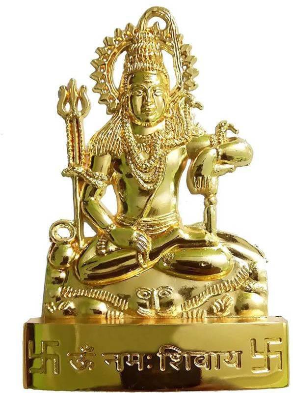    			Shri Astha Vinayak Brass Lord Shiva Idol ( 3 cm )