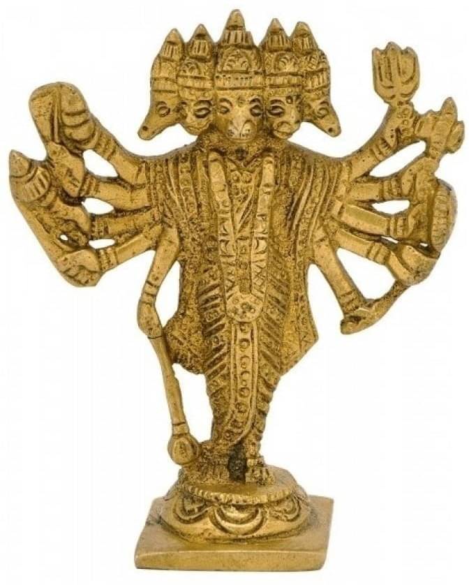     			Shri Astha Vinayak Brass Punchmukhi hanuman Idol ( 1 cm )