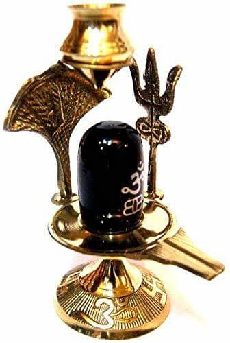     			Shri Astha Vinayak Brass Shivling Idol ( 10 cm )