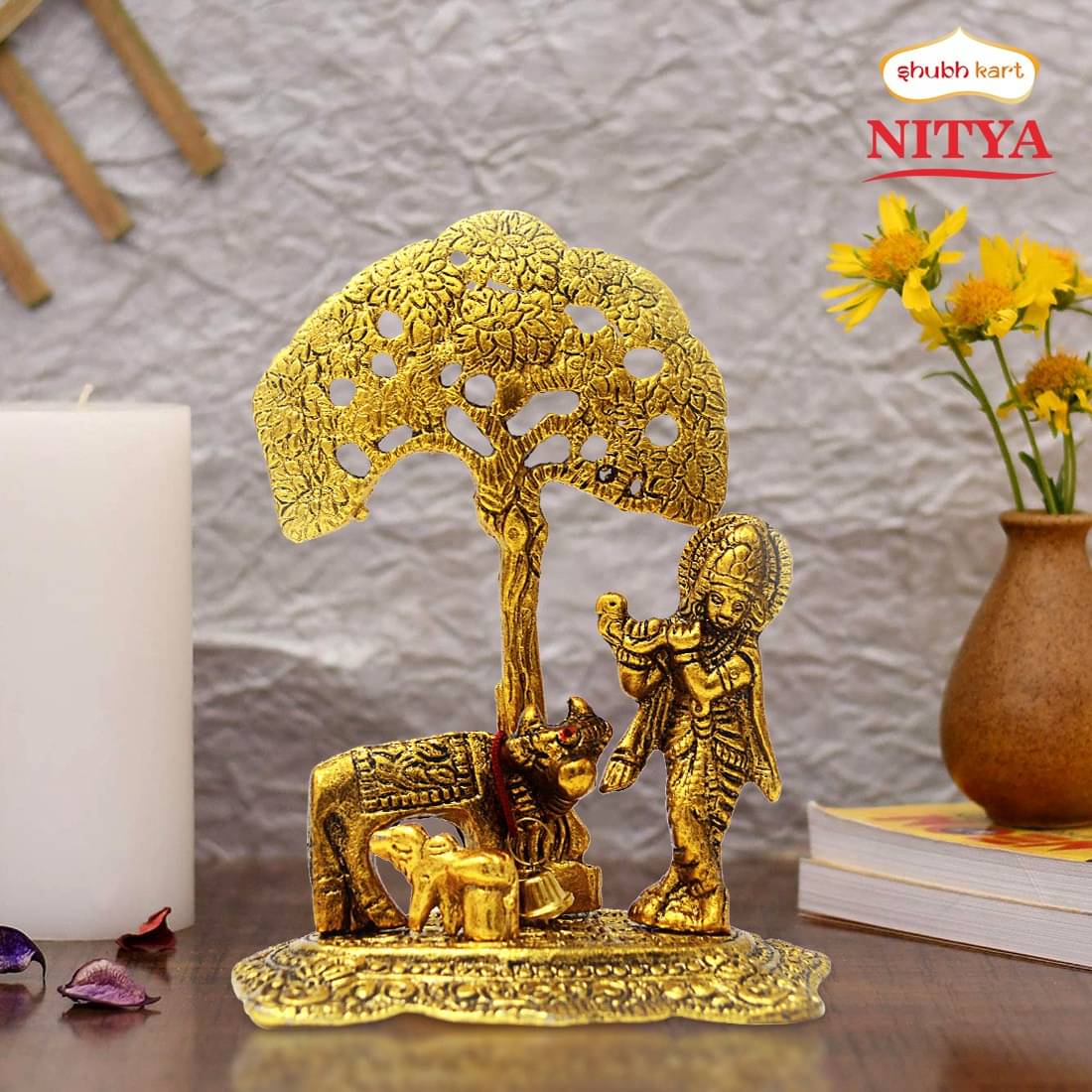     			Shri Astha Vinayak Iron Lord Krishna Idol ( 12 cm )