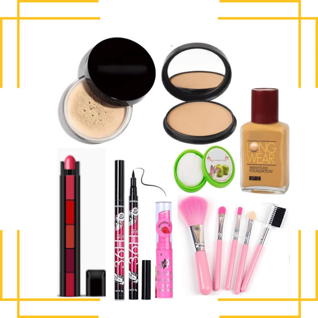     			Swenky Face Makeup Kit For Beginners (Pack of 9)