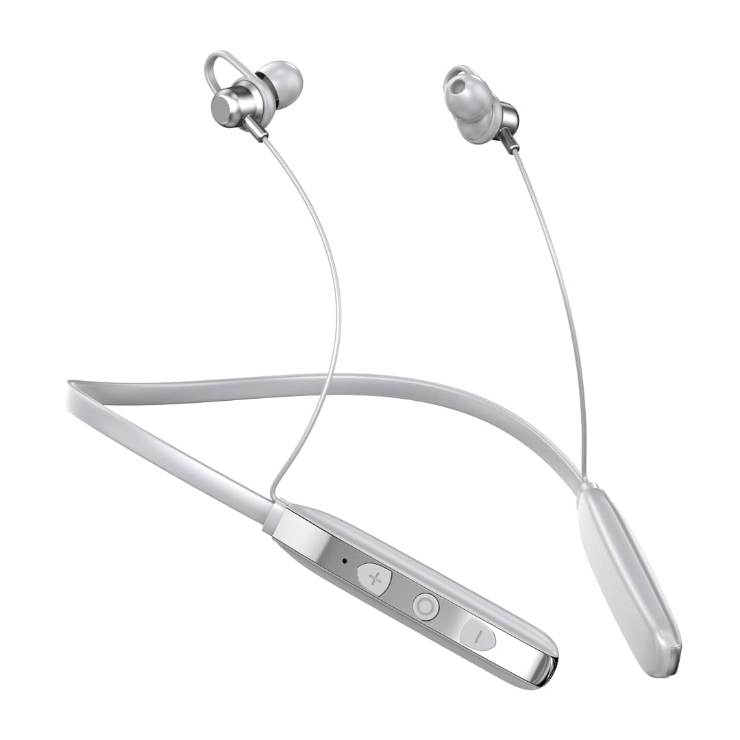     			TecSox Verve Bluetooth Neckband | 30H Playtime | Deep Bass | White