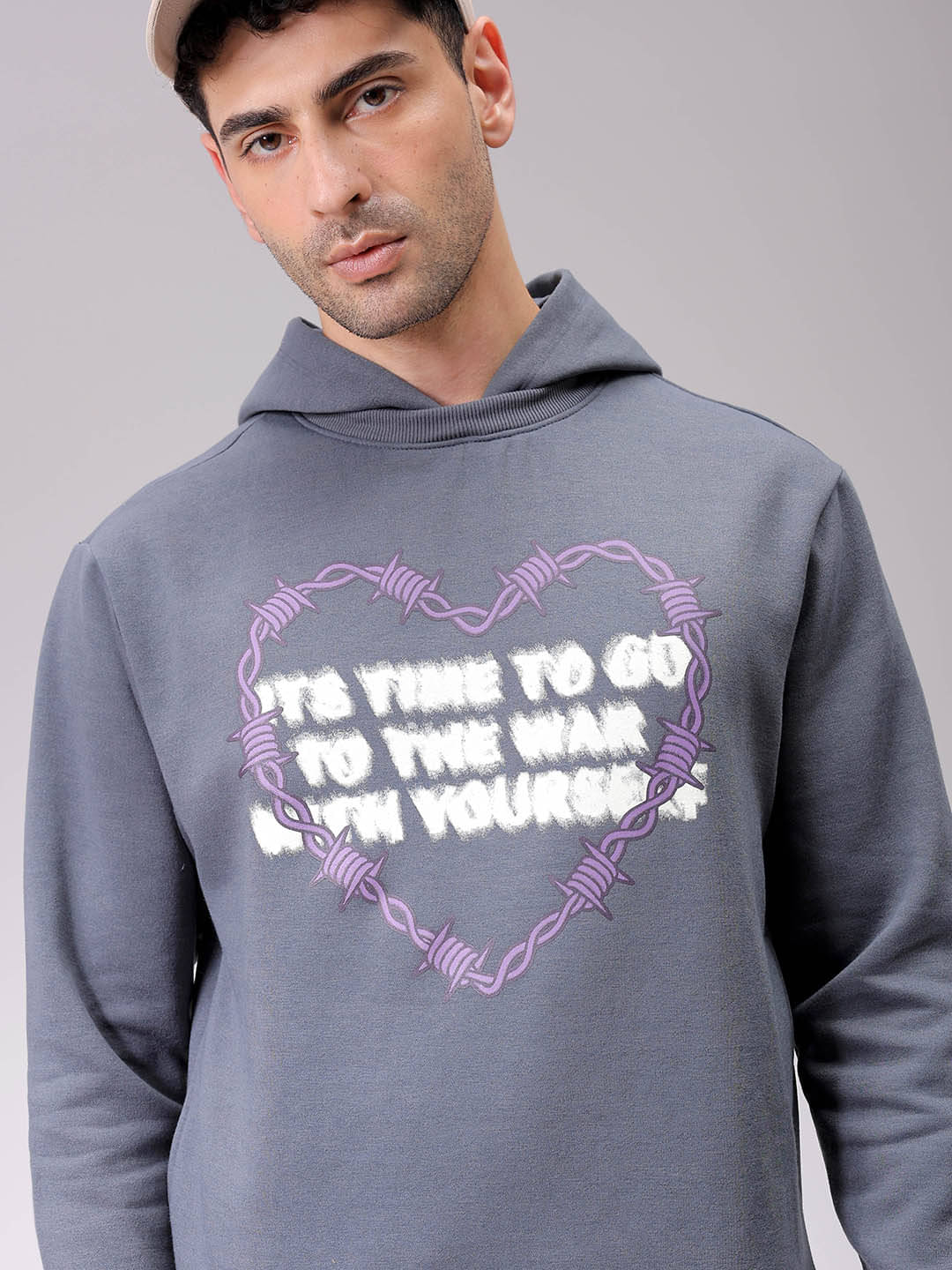 The Indian Garage Co Men Printed Hooded Sweatshirt     			The Indian Garage Co Men Printed Hooded Sweatshirt