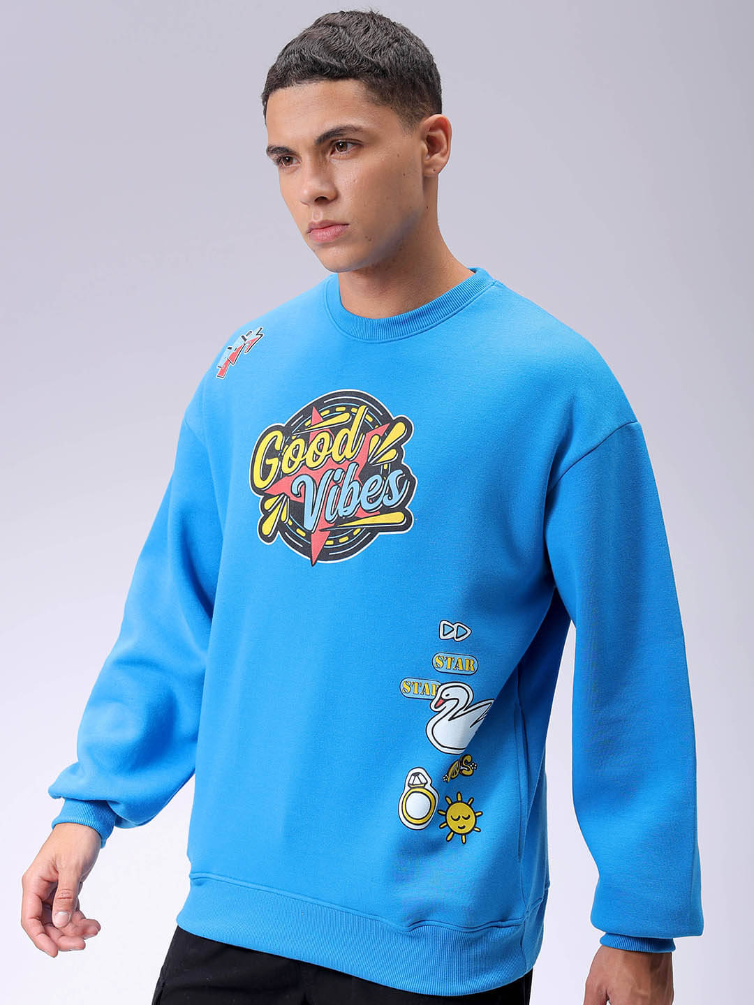 The Indian Garage Co. Polyester Round Neck Men's Sweatshirt - Blue ( Pack of 1 ) The Indian Garage Co. Polyester Round Neck Men's Sweatshirt - Blue ( Pack of 1 )