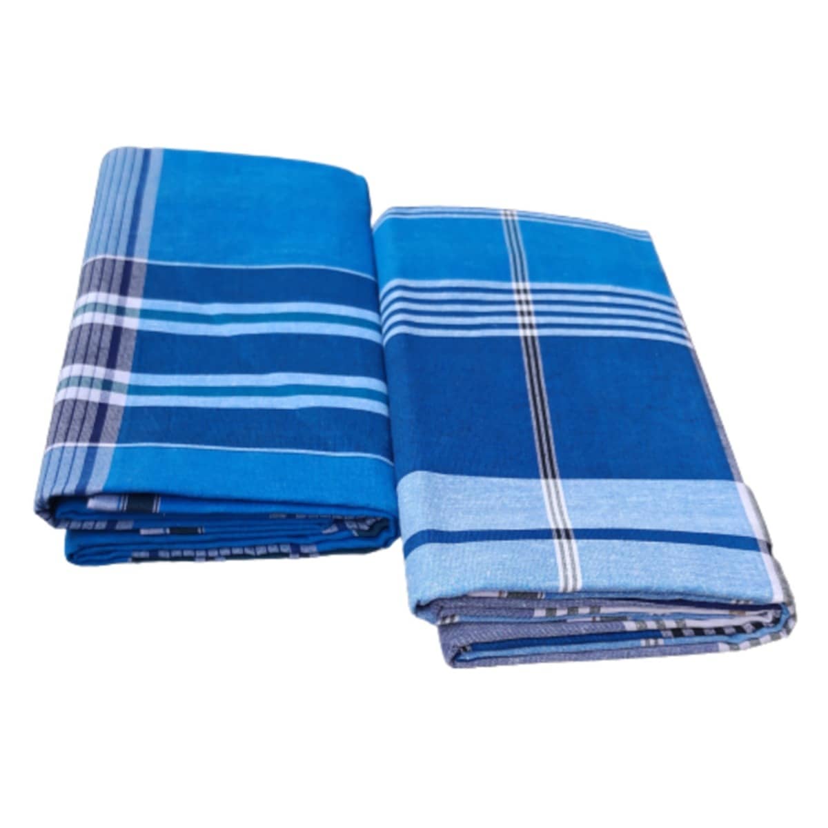 VUNNAVA Polyester Men's Lungi Multicolor ( Pack of 2 )
