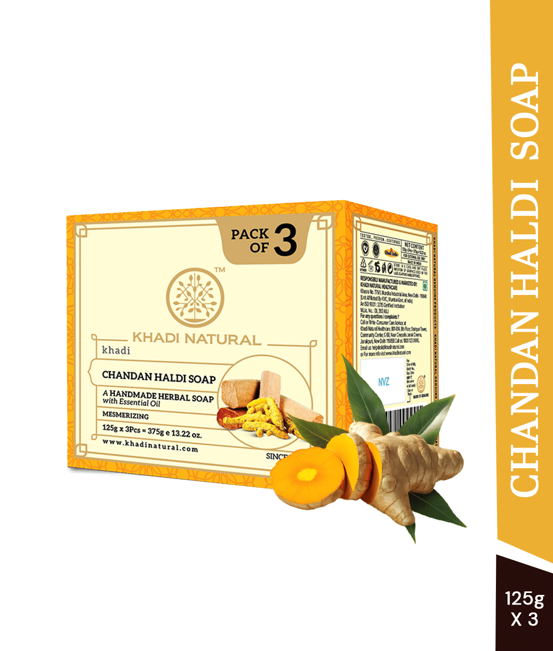     			khadi natural Antibacterial Soap for All Skin Type ( Pack of 3 )