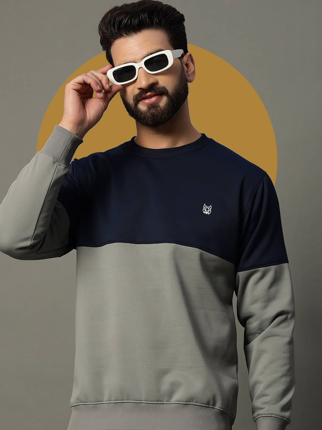 stelvin Cotton Blend Round Neck Men's Sweatshirt - Multicolor ( Pack of 1 )