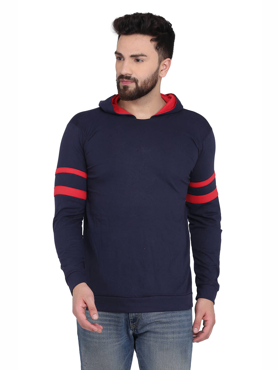     			ACENTEO Fleece Hooded Men's Sweatshirt - Navy Blue ( Pack of 1 )