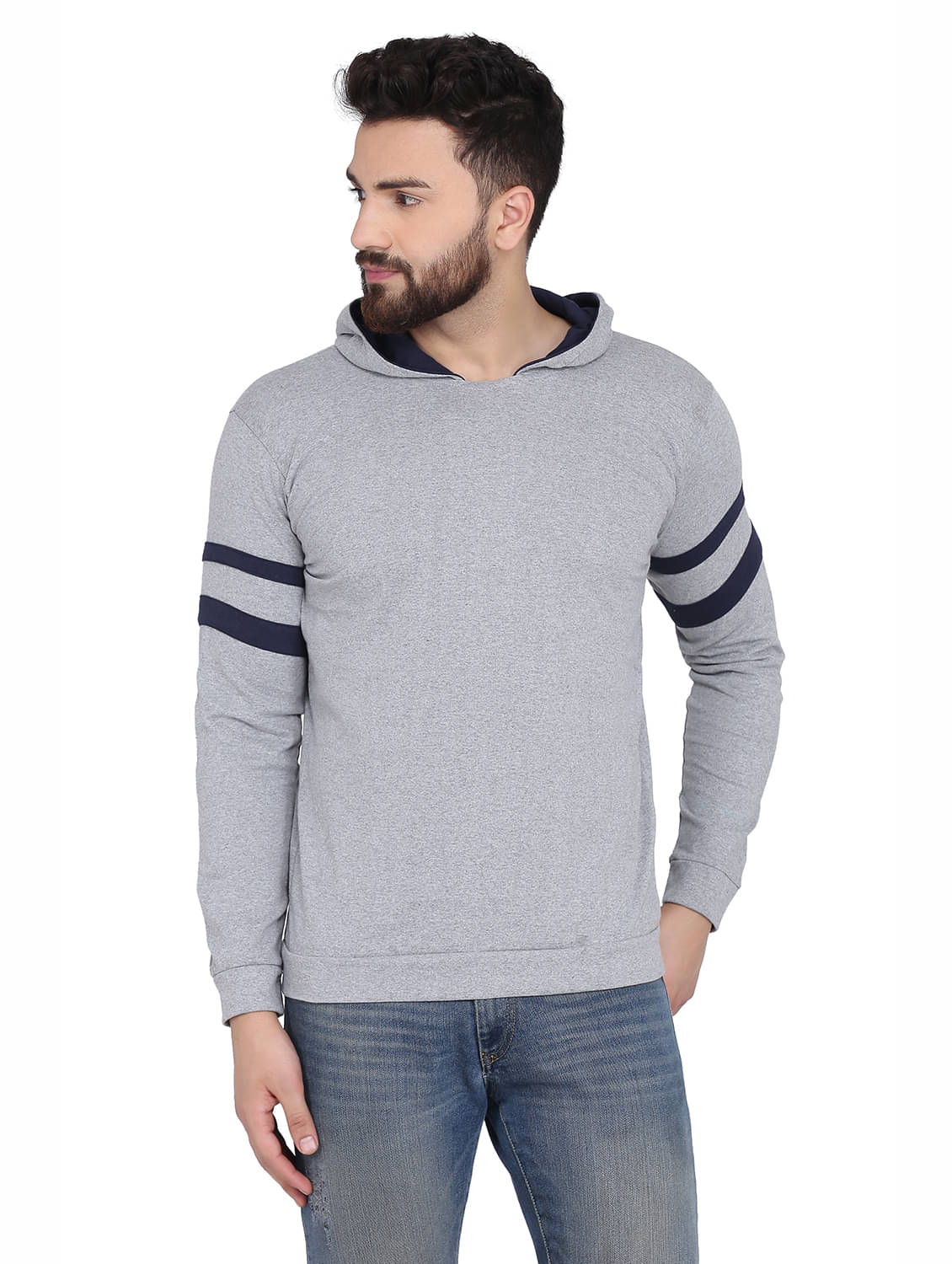     			ACENTEO Fleece Hooded Men's Sweatshirt - Grey ( Pack of 1 )