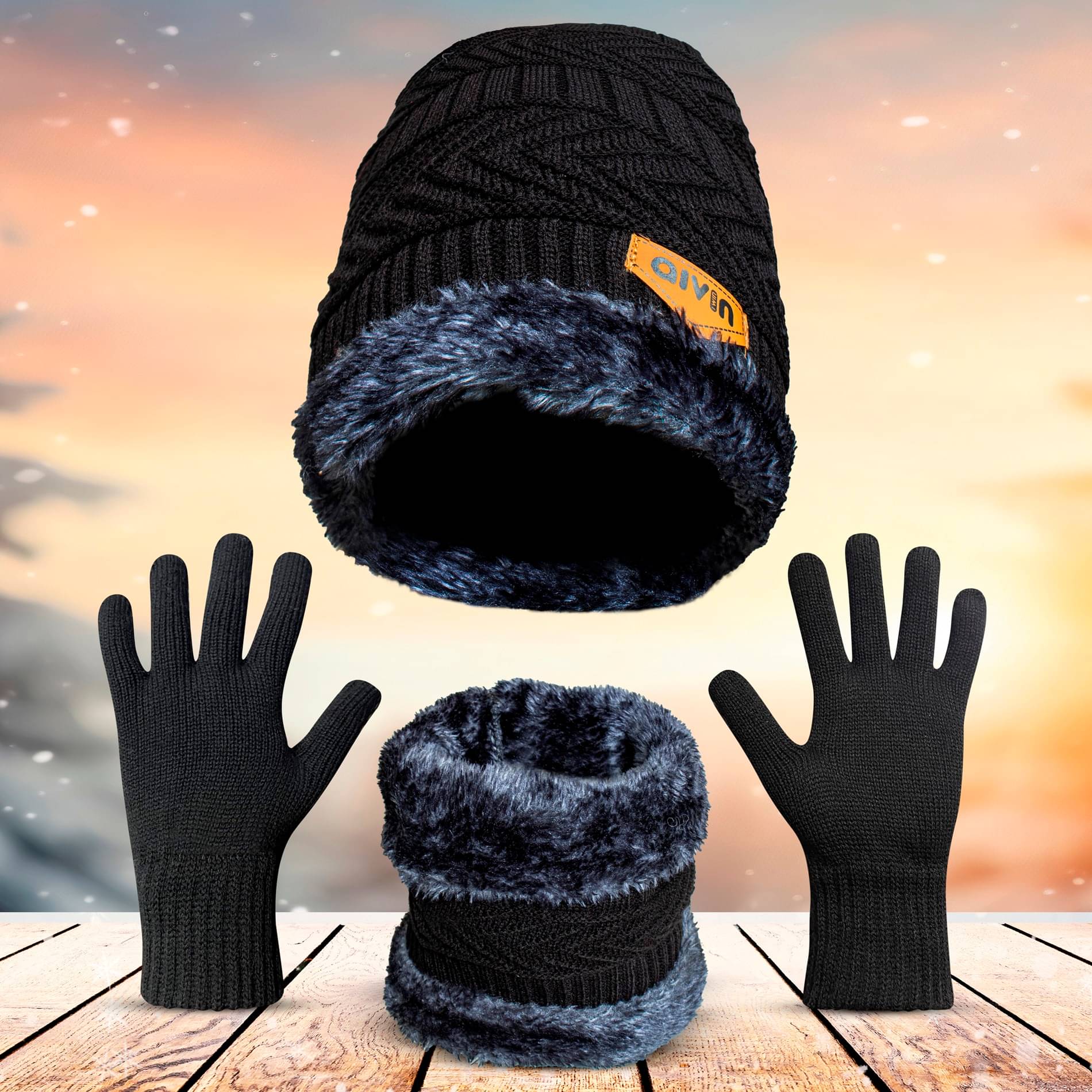 Aivin Pack of 1 Woollen Men's Cap ( Black ) Aivin Pack of 1 Woollen Men's Cap ( Black )