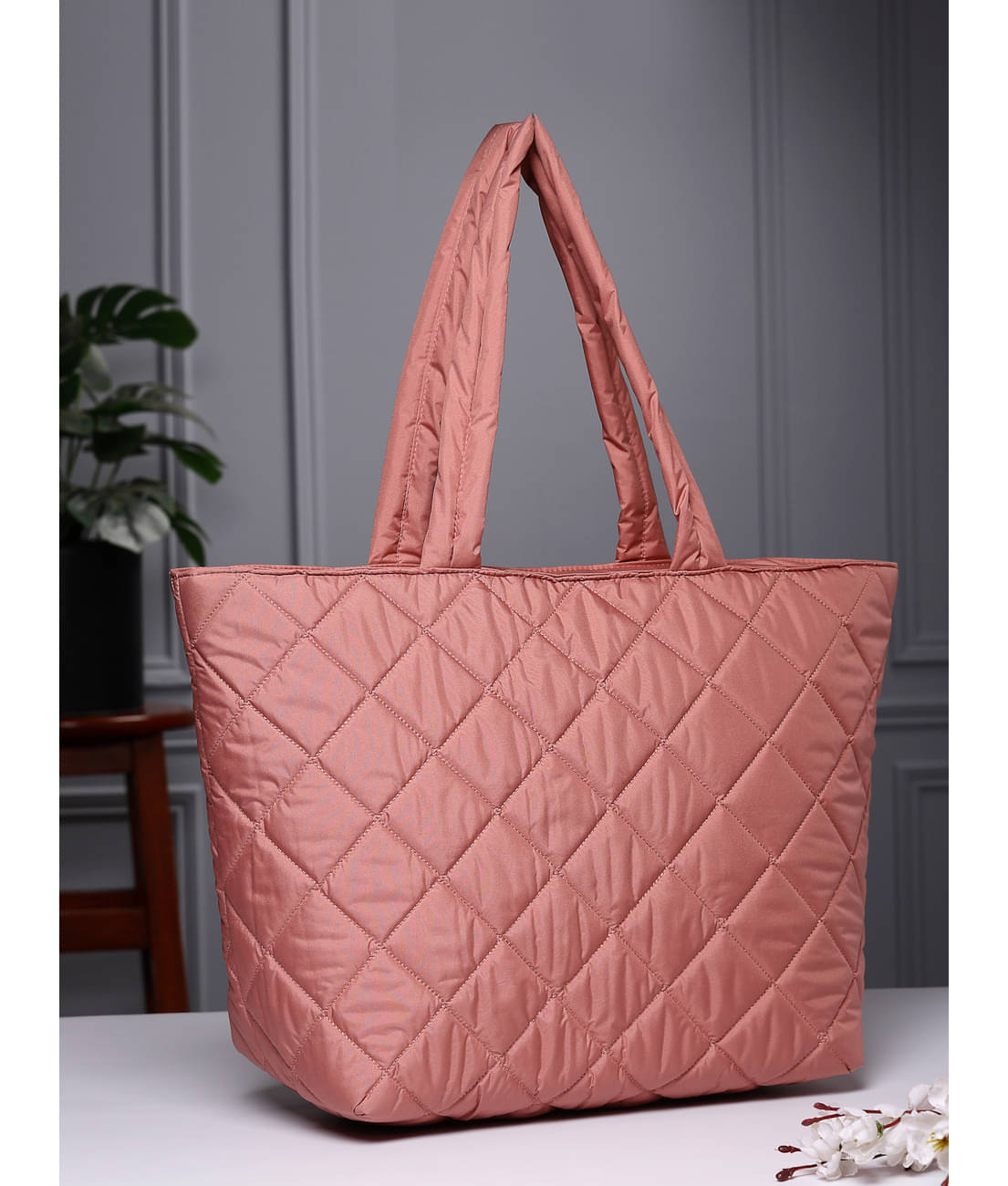     			Anekaant Handheld Bag Polyster Set of 1 ( Coral )