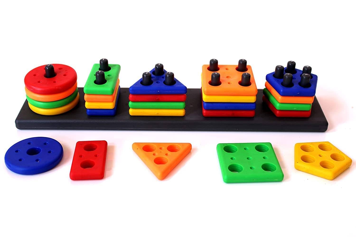     			Angle Geometric Plastic Blocks, Sorting & Stacking Toys for Toddlers and Kids, Color Stacker Shape Sorter Educational Learning Toy for 1-3 Years Old Boys and Girls,Multicolor