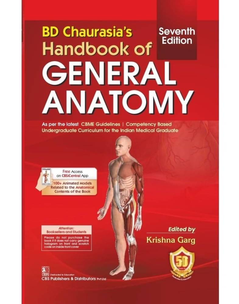     			Bd Chaurasias Handbook Of General Anatomy 7Ed (Pb 2023)