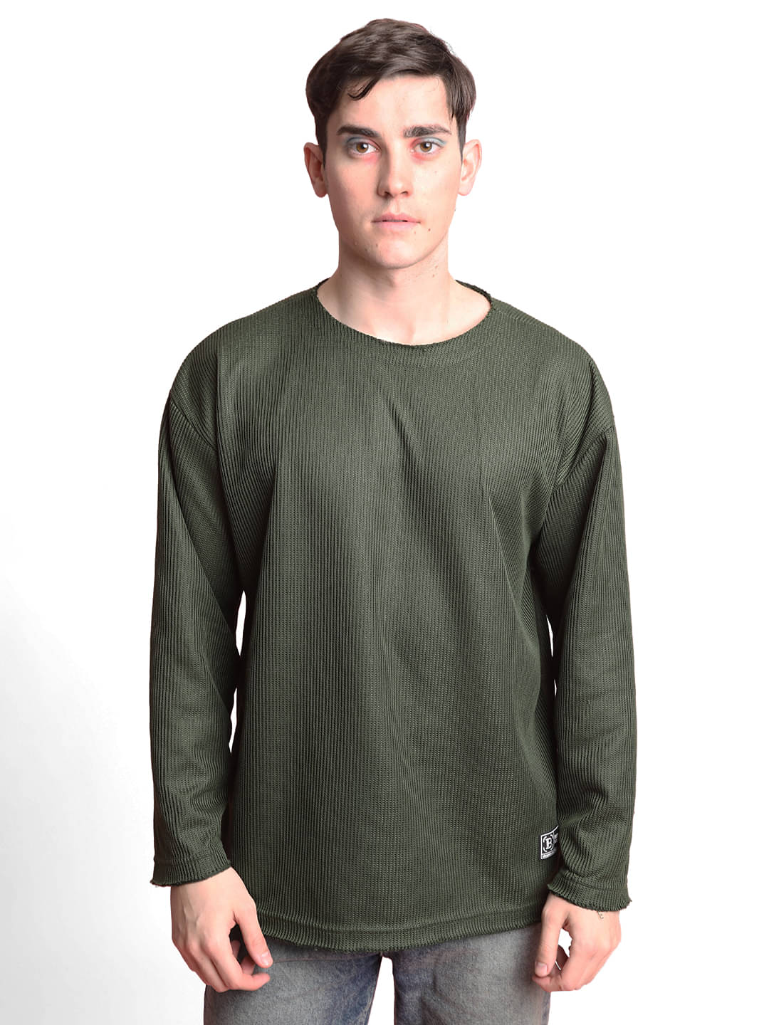 Bene Kleed Men Self Design Oversized T-shirt Bene Kleed Men Self Design Oversized T-shirt