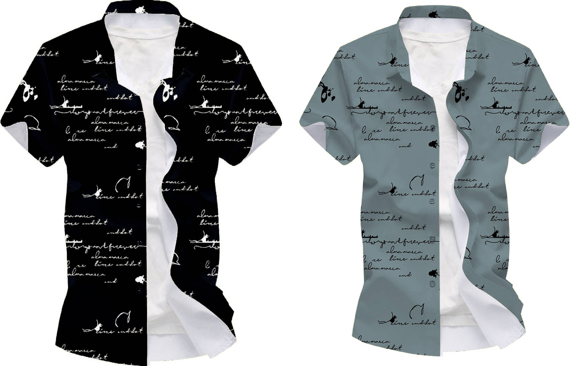 Blue dove Elastane Regular Fit Printed Half Sleeves Men's Casual Shirt - Black ( Pack of 2 )     			Blue dove Elastane Regular Fit Printed Half Sleeves Men's Casual Shirt - Black ( Pack of 2 )