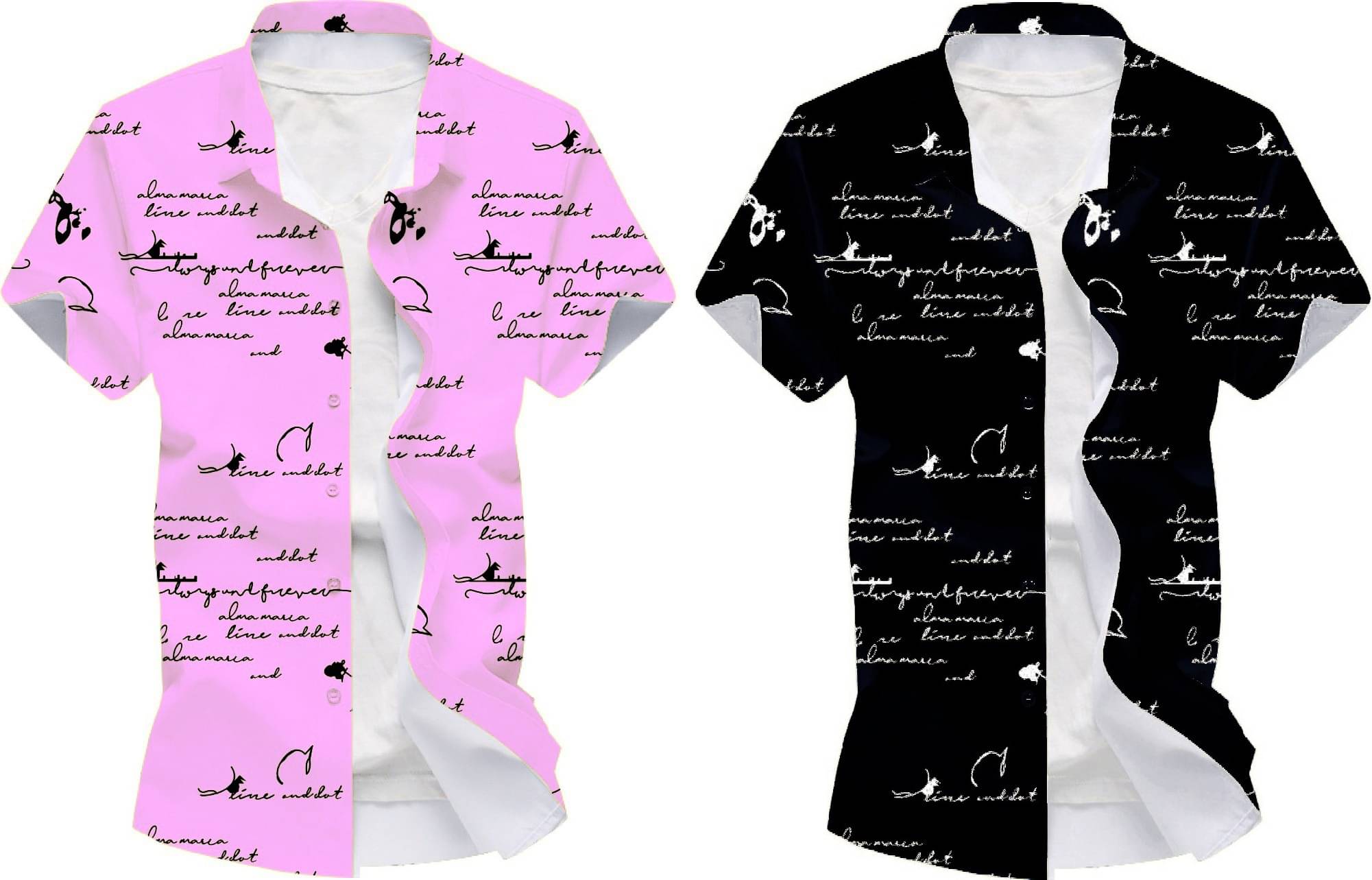     			Blue dove Elastane Regular Fit Printed Half Sleeves Men's Casual Shirt - Pink ( Pack of 2 )
