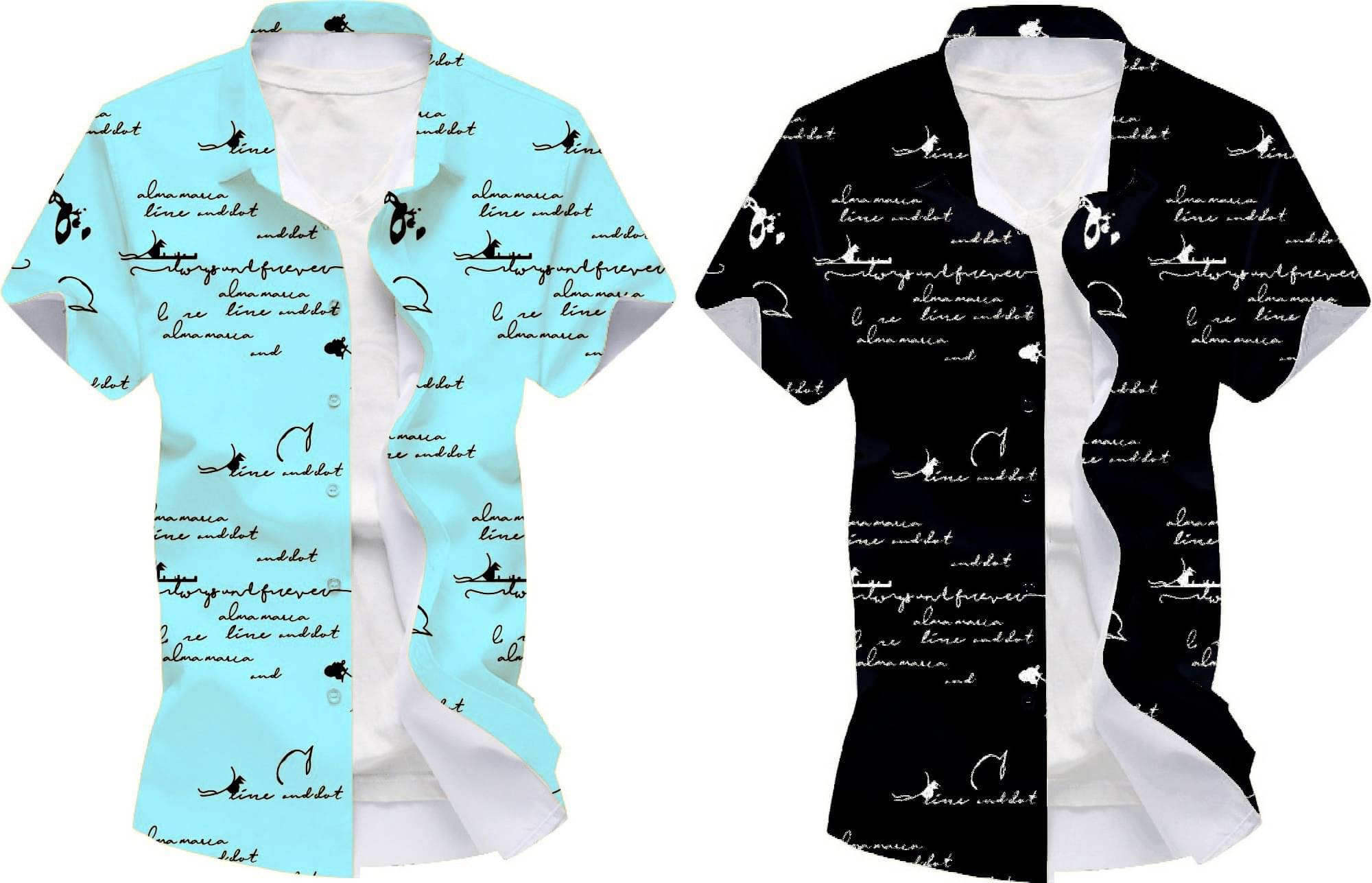 Blue dove Elastane Regular Fit Printed Half Sleeves Men's Casual Shirt - Black ( Pack of 2 ) Blue dove Elastane Regular Fit Printed Half Sleeves Men's Casual Shirt - Black ( Pack of 2 )