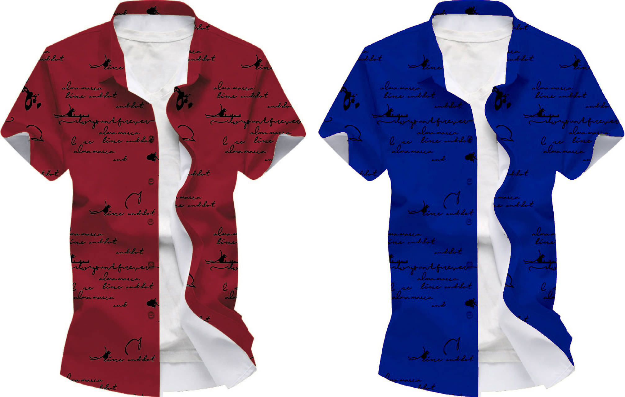 Blue dove Elastane Regular Fit Printed Half Sleeves Men's Casual Shirt - Wine ( Pack of 2 ) Blue dove Elastane Regular Fit Printed Half Sleeves Men's Casual Shirt - Wine ( Pack of 2 )