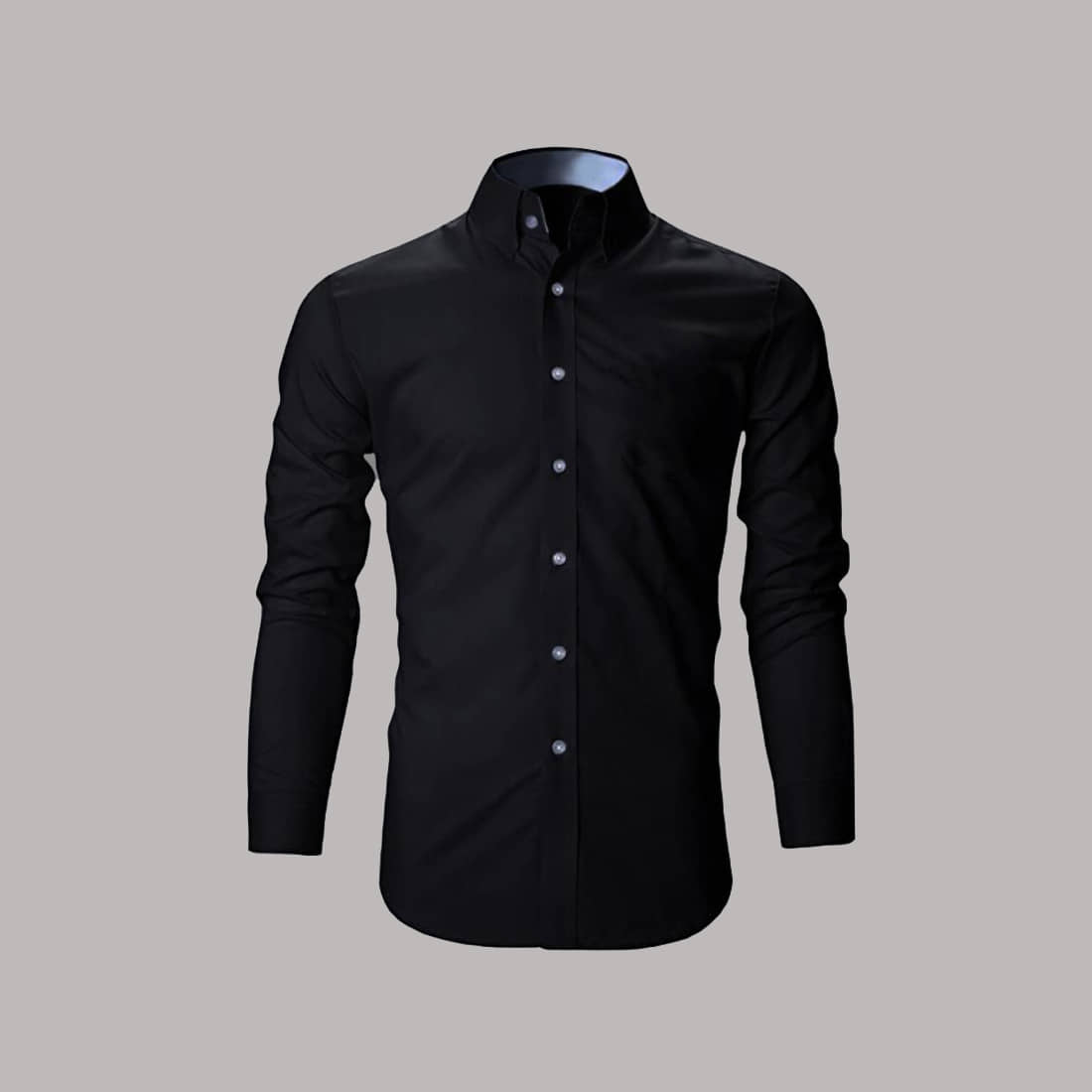 Bluedove Cotton Blend Regular Fit Solids Full Sleeves Men's Casual Shirt - Grey ( Pack of 1 )