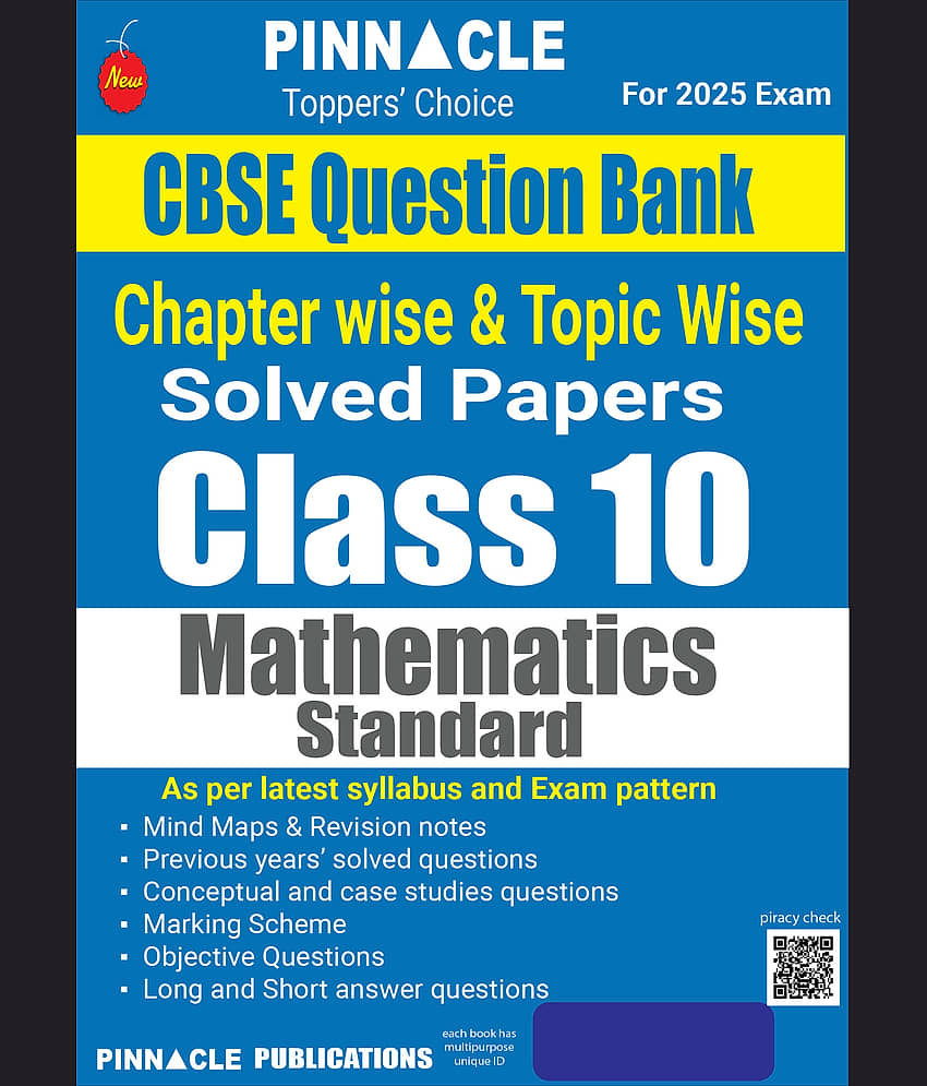 CBSE Question Bank Chapter-Wise & Topic-Wise Solved Papers Class 10 Mathematics (Standard) For Board Exams 2025