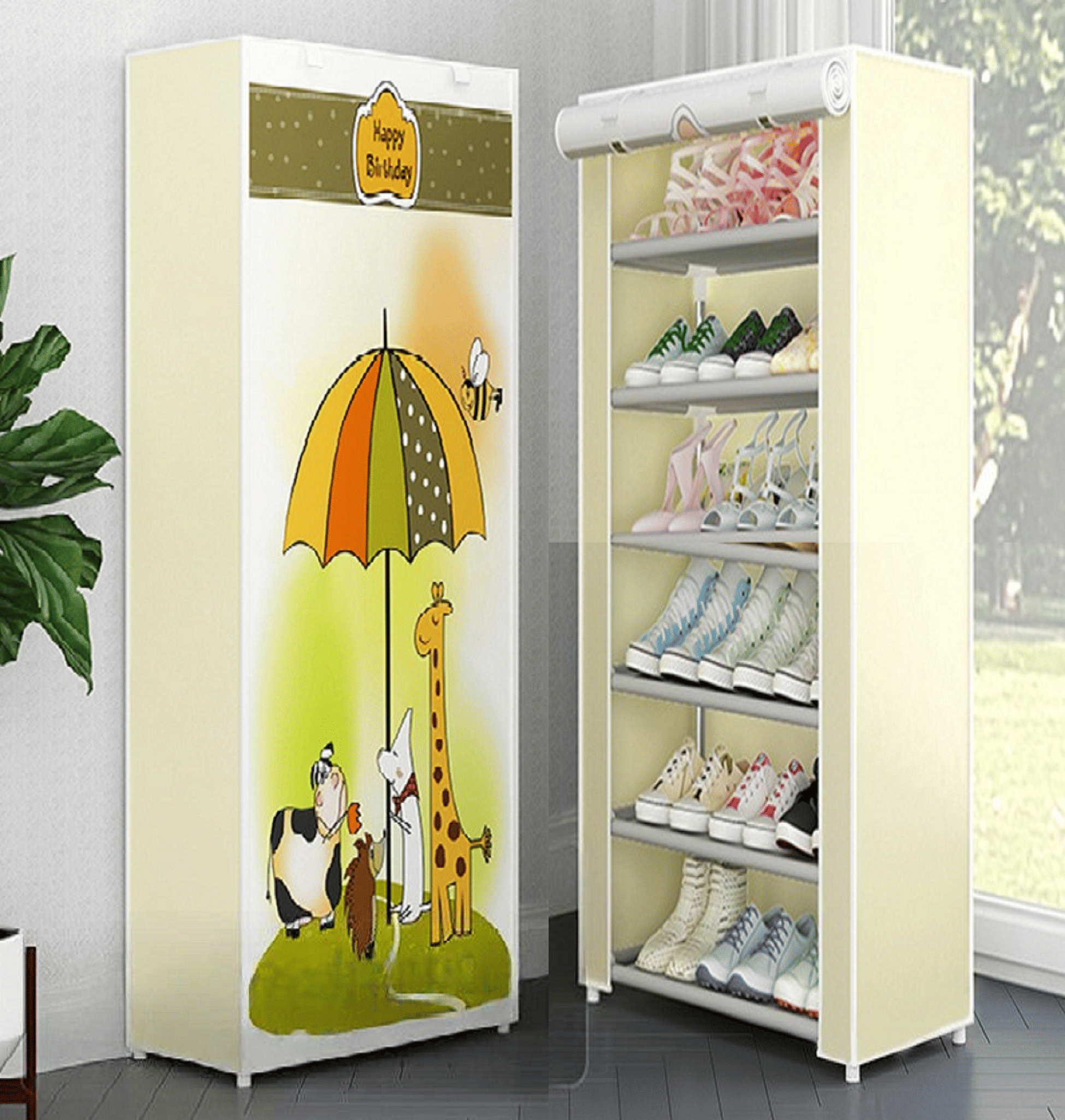 CMerchants Metal More Than 5 Tier Shoe Rack Multi Color