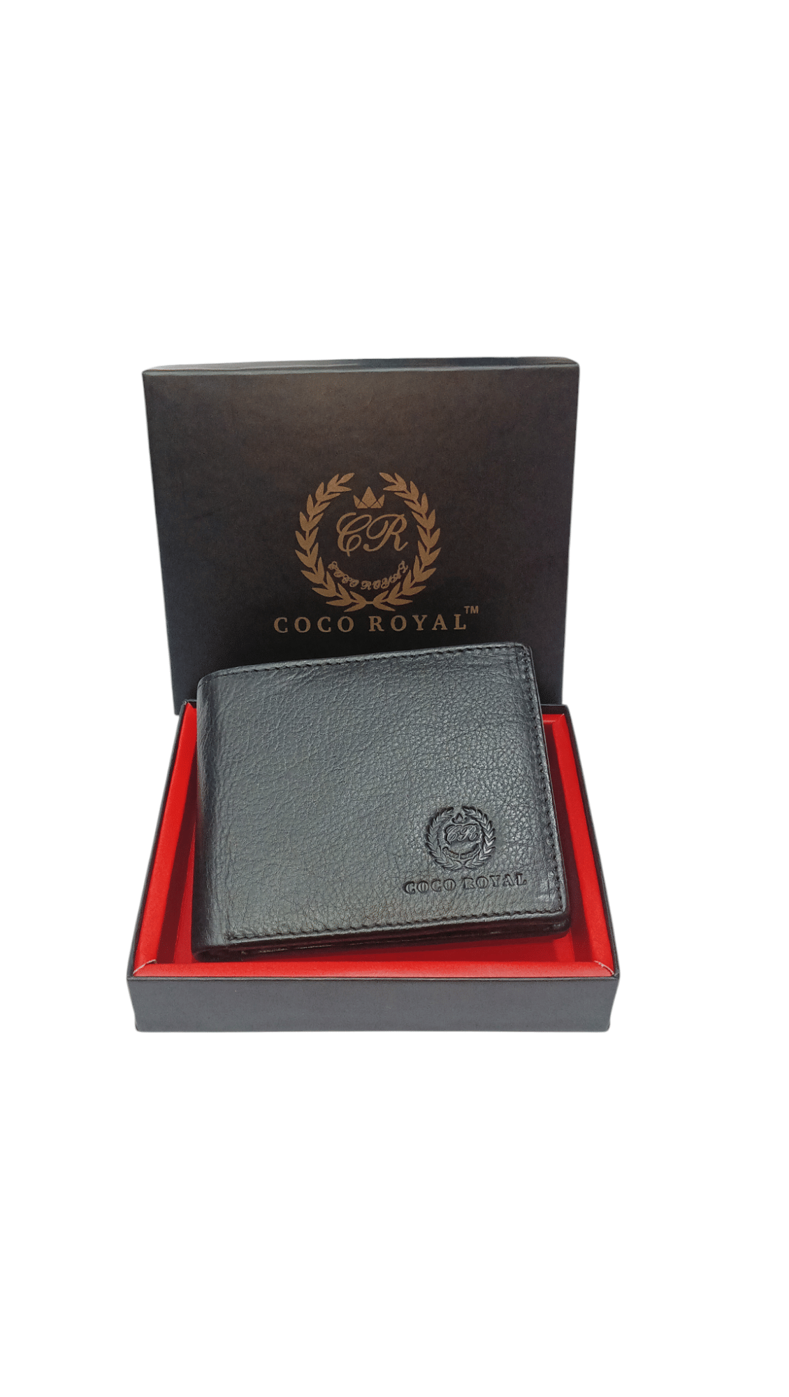     			COCO ROYAL 100% Leather Solid Men's Two Fold Wallet With 9 Slots For Card ( Black , Pack of 1 )
