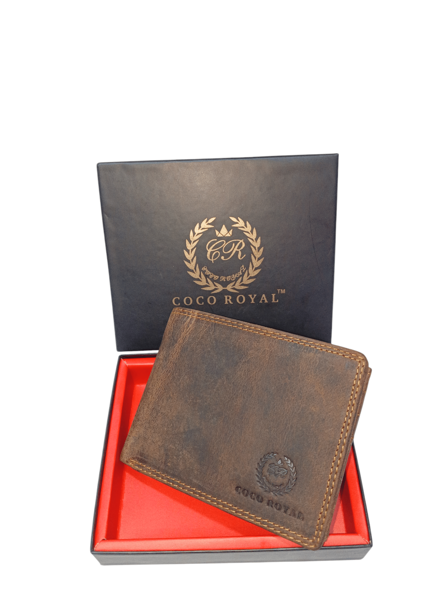 COCO ROYAL 100% Leather Solid Men's Two Fold Wallet With More Than 10 Slots For Card ( Brown , Pack of 1 ) - Handbags | Buy online on ZillyBuy