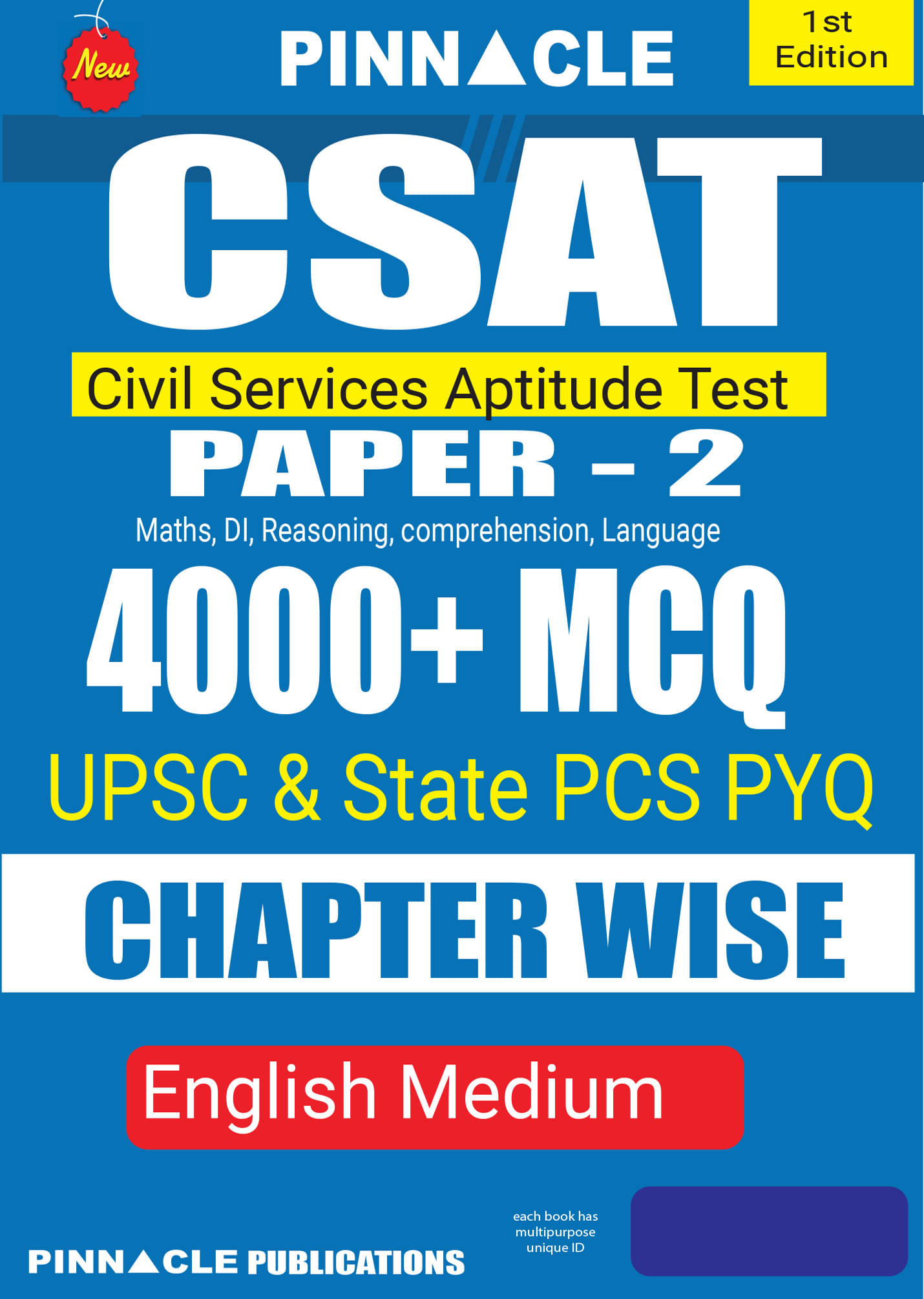     			CSAT (Civil Services Aptitude Test) Paper-2  4000 + MCQ Chapter-Wise L English Medium