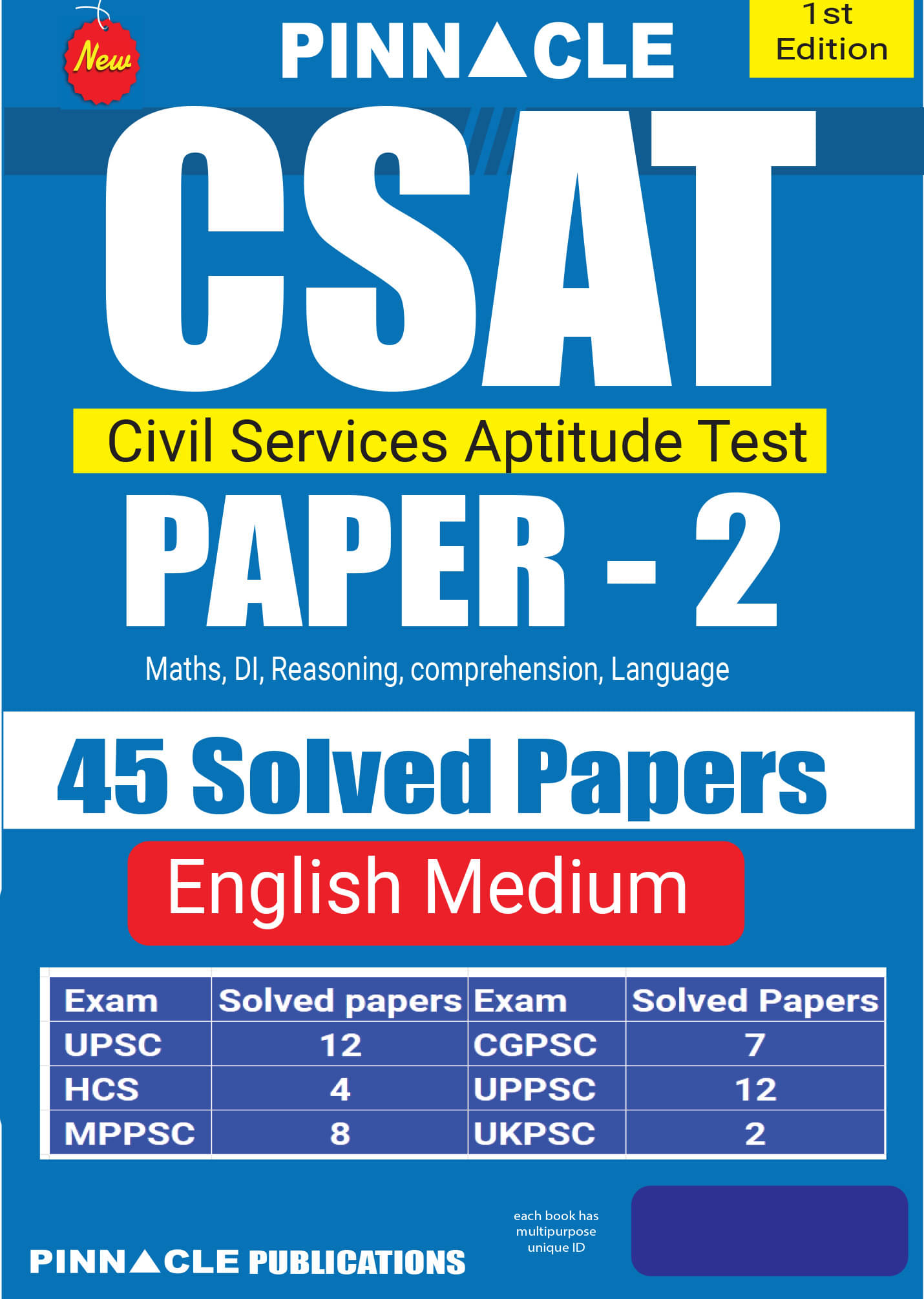CSAT (Civil Services Aptitude Test) Paper - 2 Solved Papers UPSC, HCS, UPPSC, MPPSC, UKPSC, CGPSC I English Medium     			CSAT (Civil Services Aptitude Test) Paper - 2 Solved Papers UPSC, HCS, UPPSC, MPPSC, UKPSC, CGPSC I English Medium