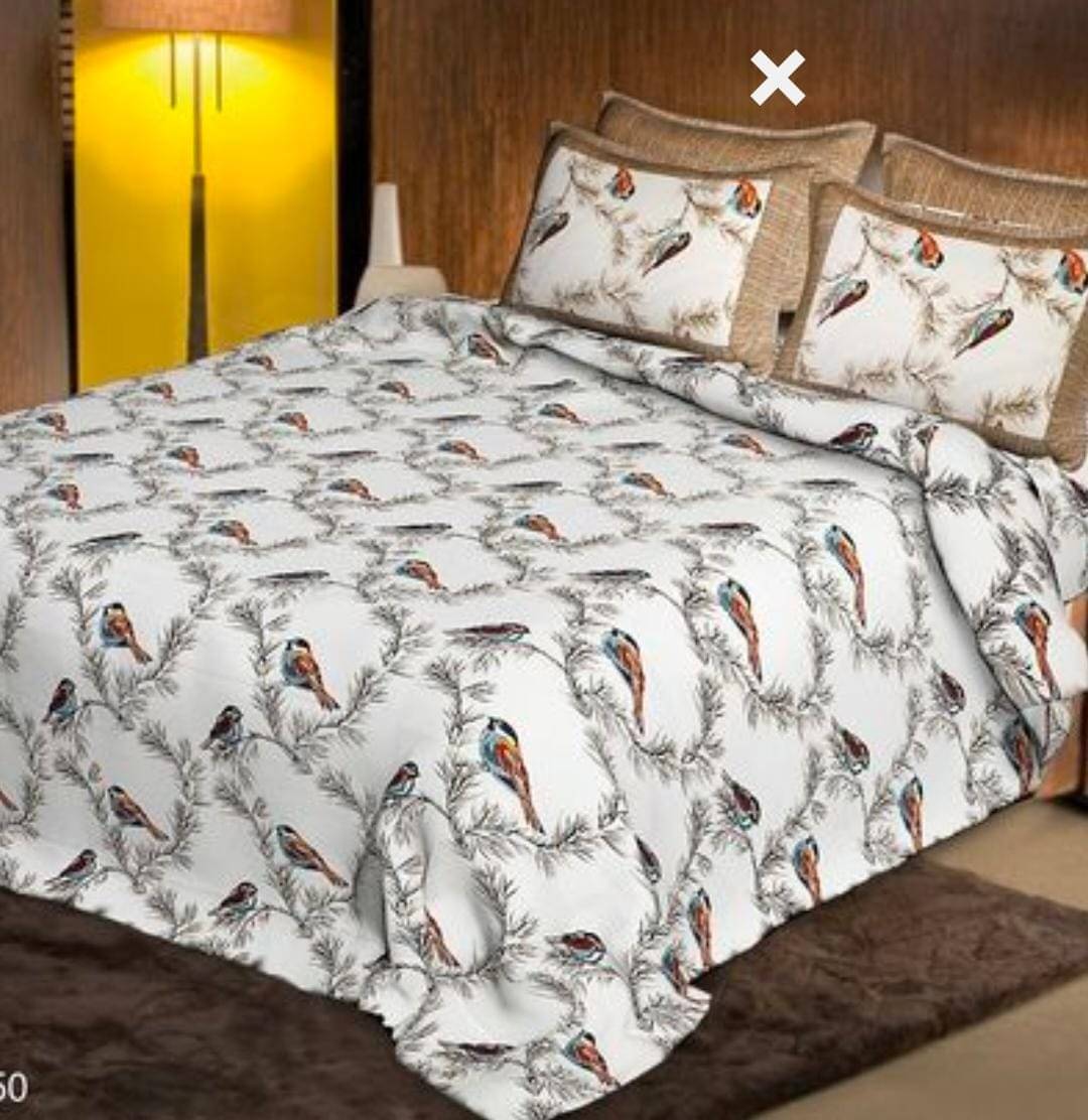     			DESHBANDHU DBK Cotton 1 Double Bedsheet with 2 Pillow Covers ( Brown )
