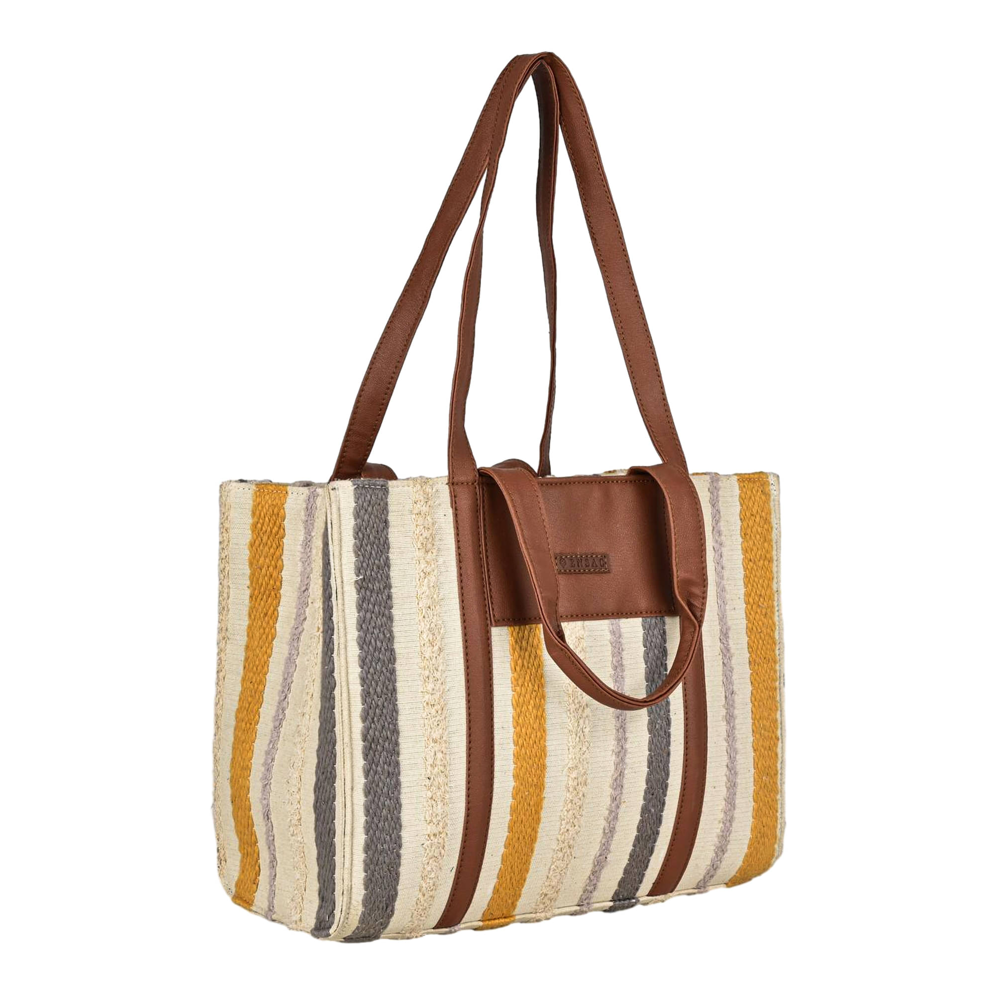    			ENSAC Tote Bag Cotton Set of 1 ( Light Grey )