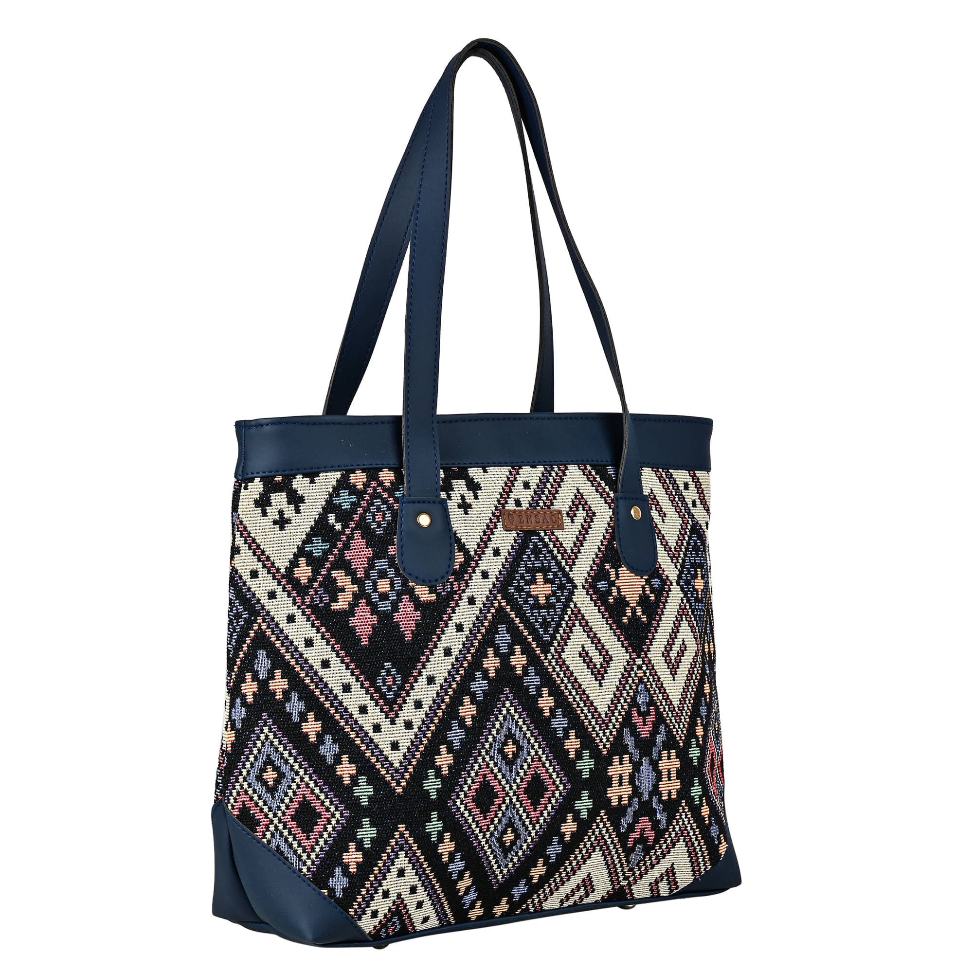    			ENSAC Tote Bag Cotton Set of 1 ( Blue )