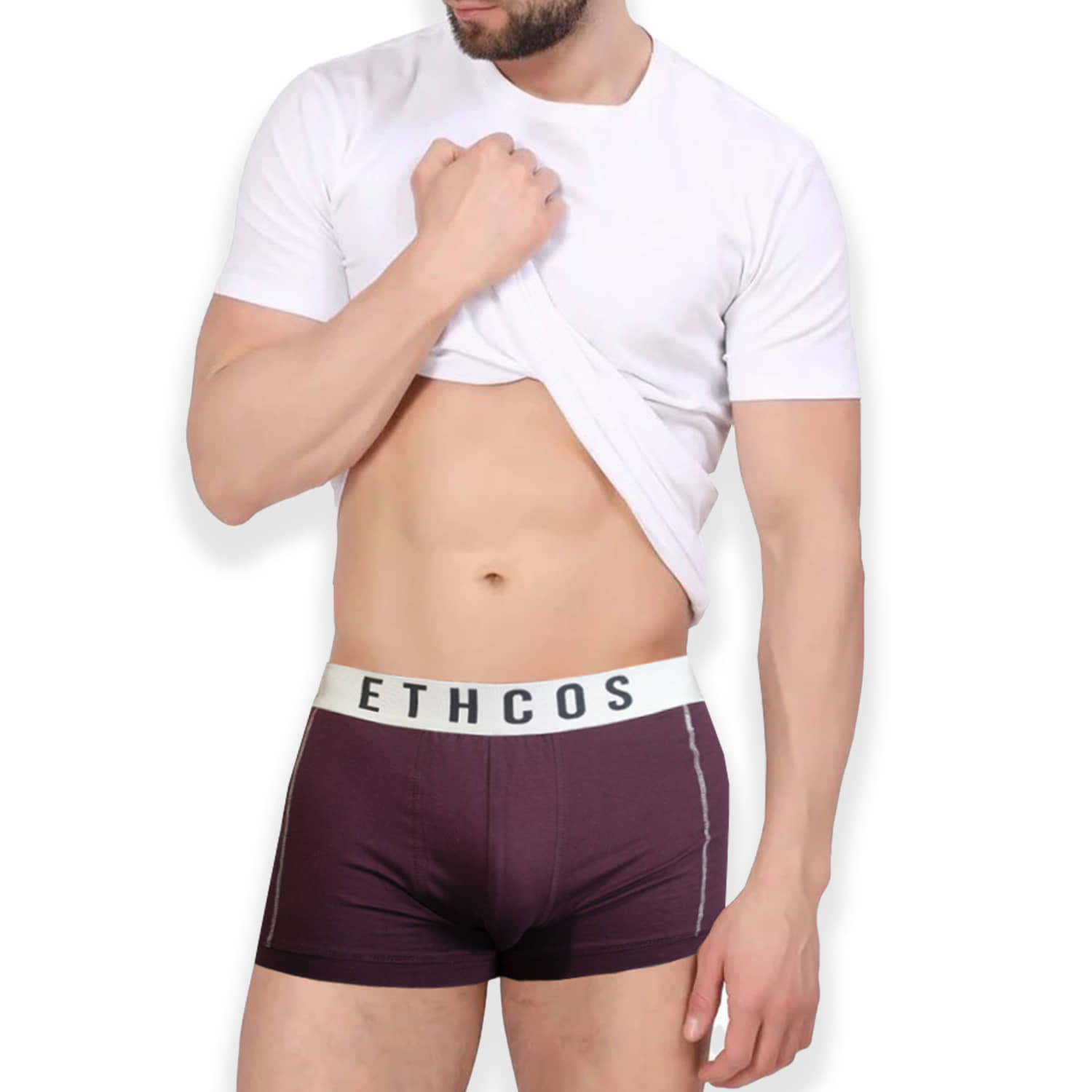 ETHCOS Pack of 1 Modal Trunks For Men's ( Maroon )