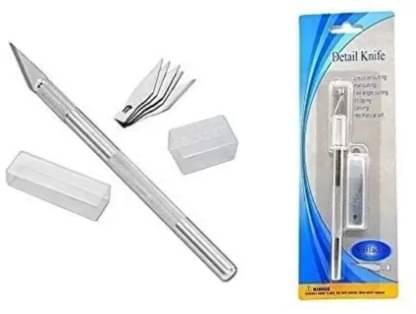     			Eclet Detail Pen Knife with 5 Interchangeable Sharp Blades for Carving/Mat Cutting &Paper Cutting (Code 20