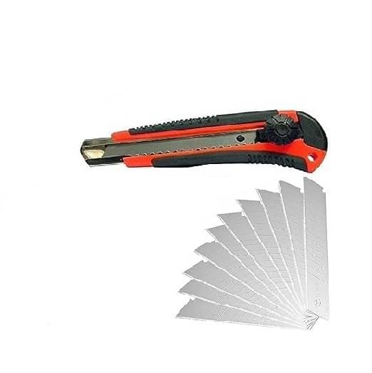     			Eclet Heavy Duty 18 mm Cutter Knife with 10 Replacement Blades(Color as per Availability)(A) w