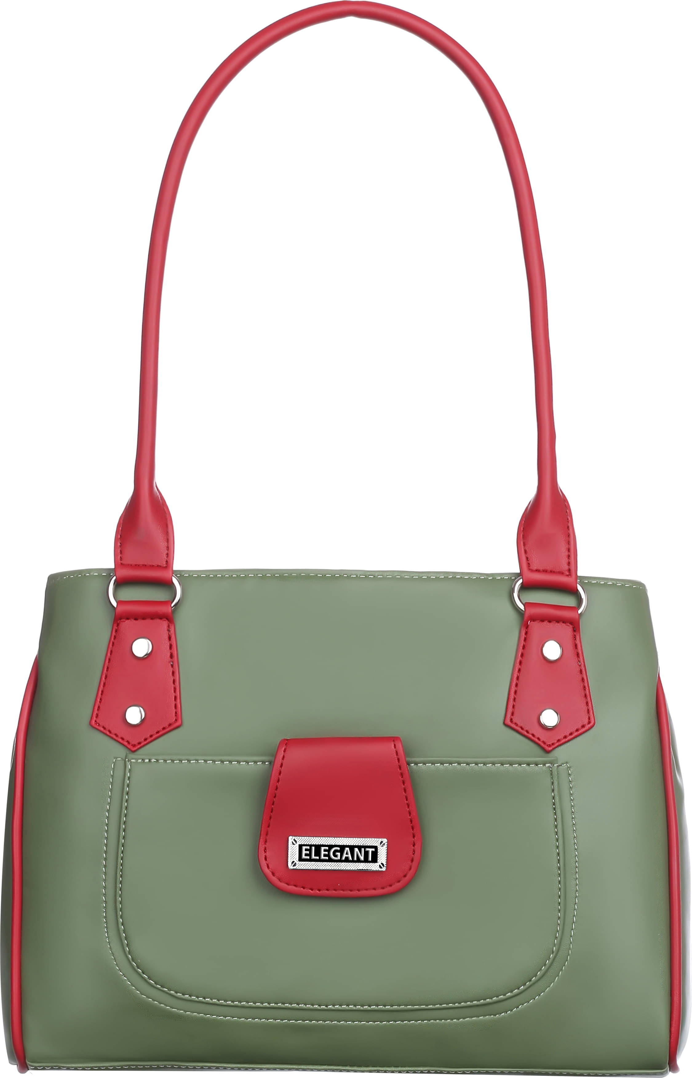     			Elegant Shoulder Bag PU Set of 1 ( Green )