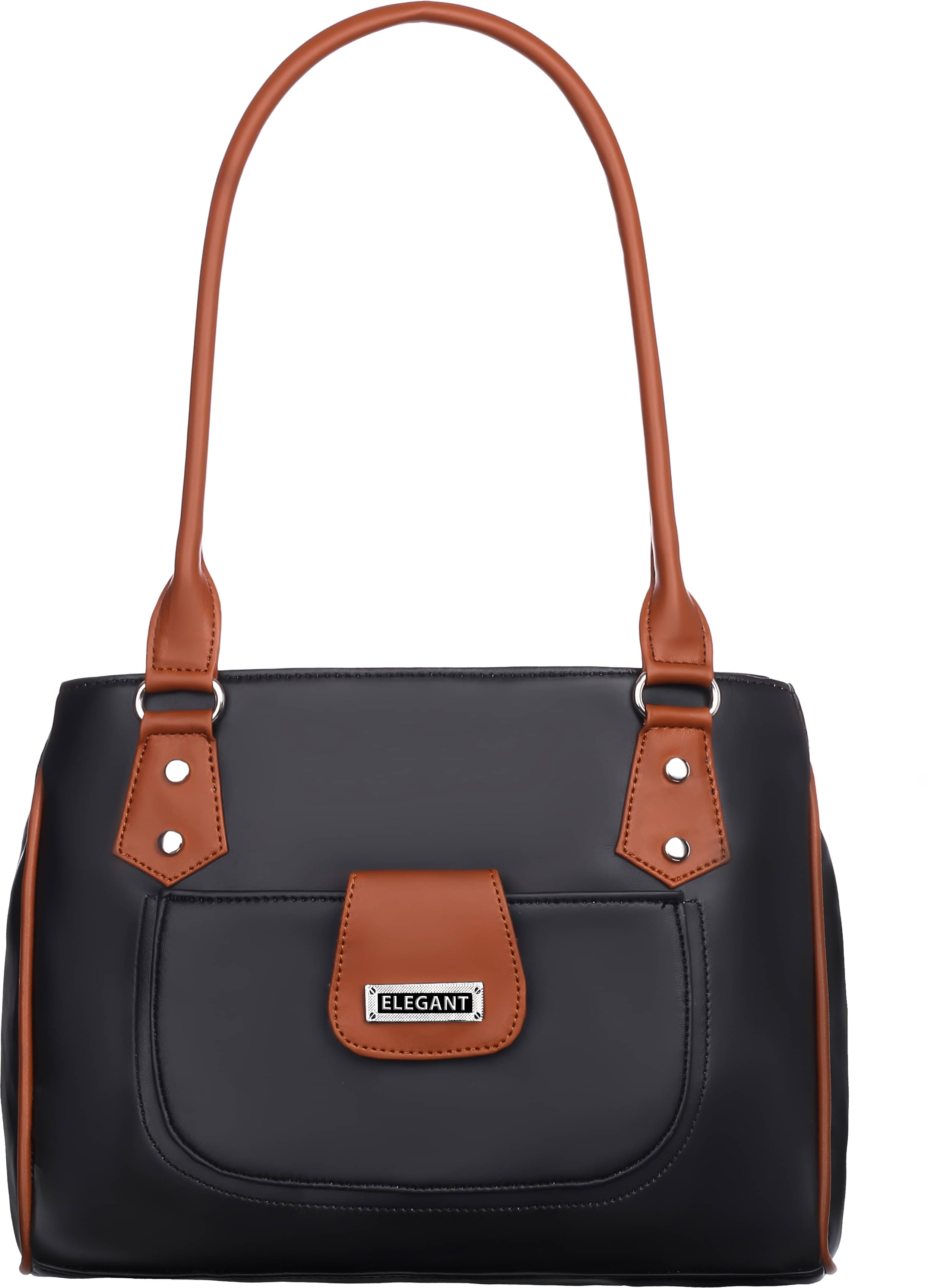     			Elegant Shoulder Bag PU Set of 1 ( Black )