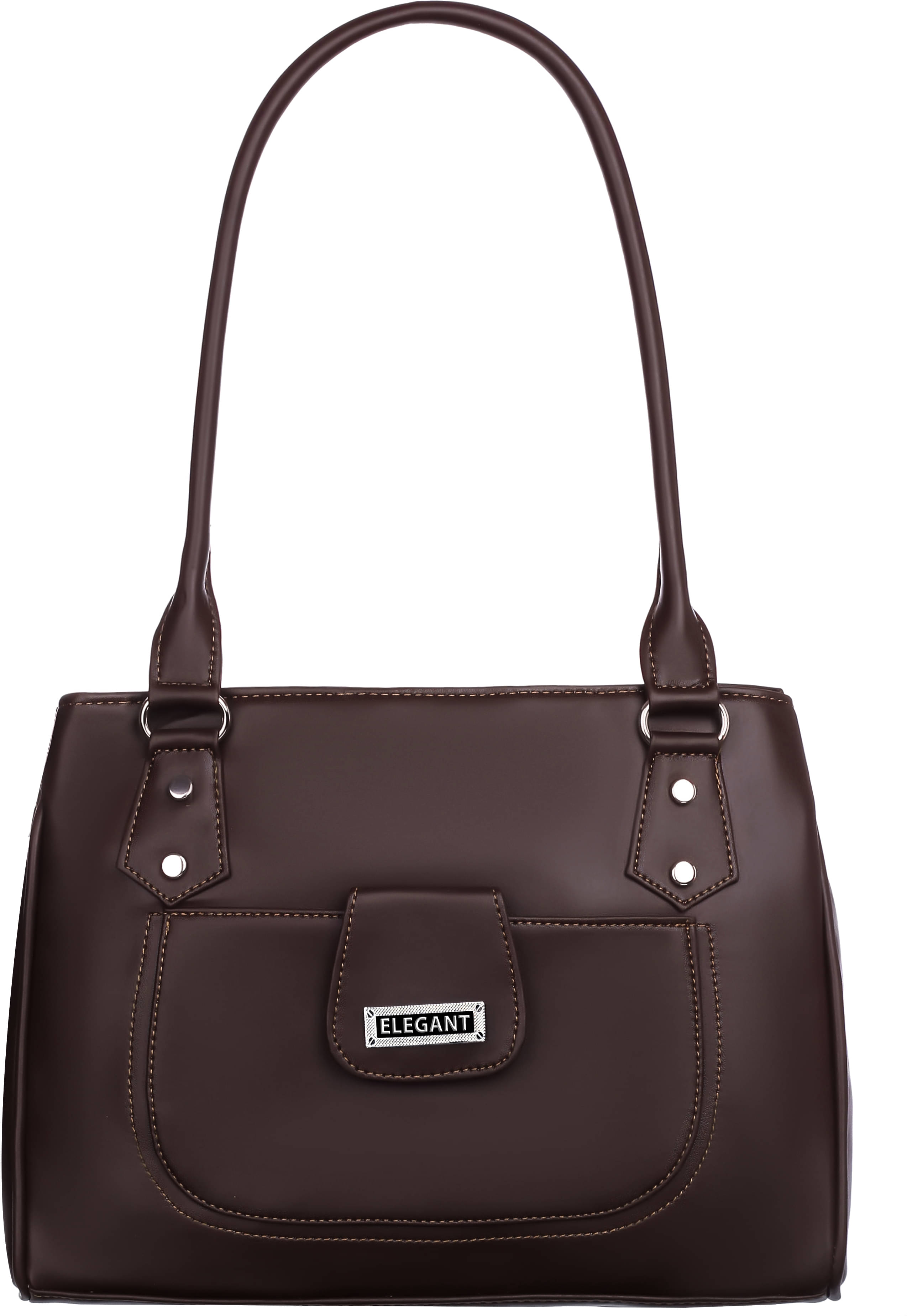     			Elegant Shoulder Bag PU Set of 1 ( Brown )