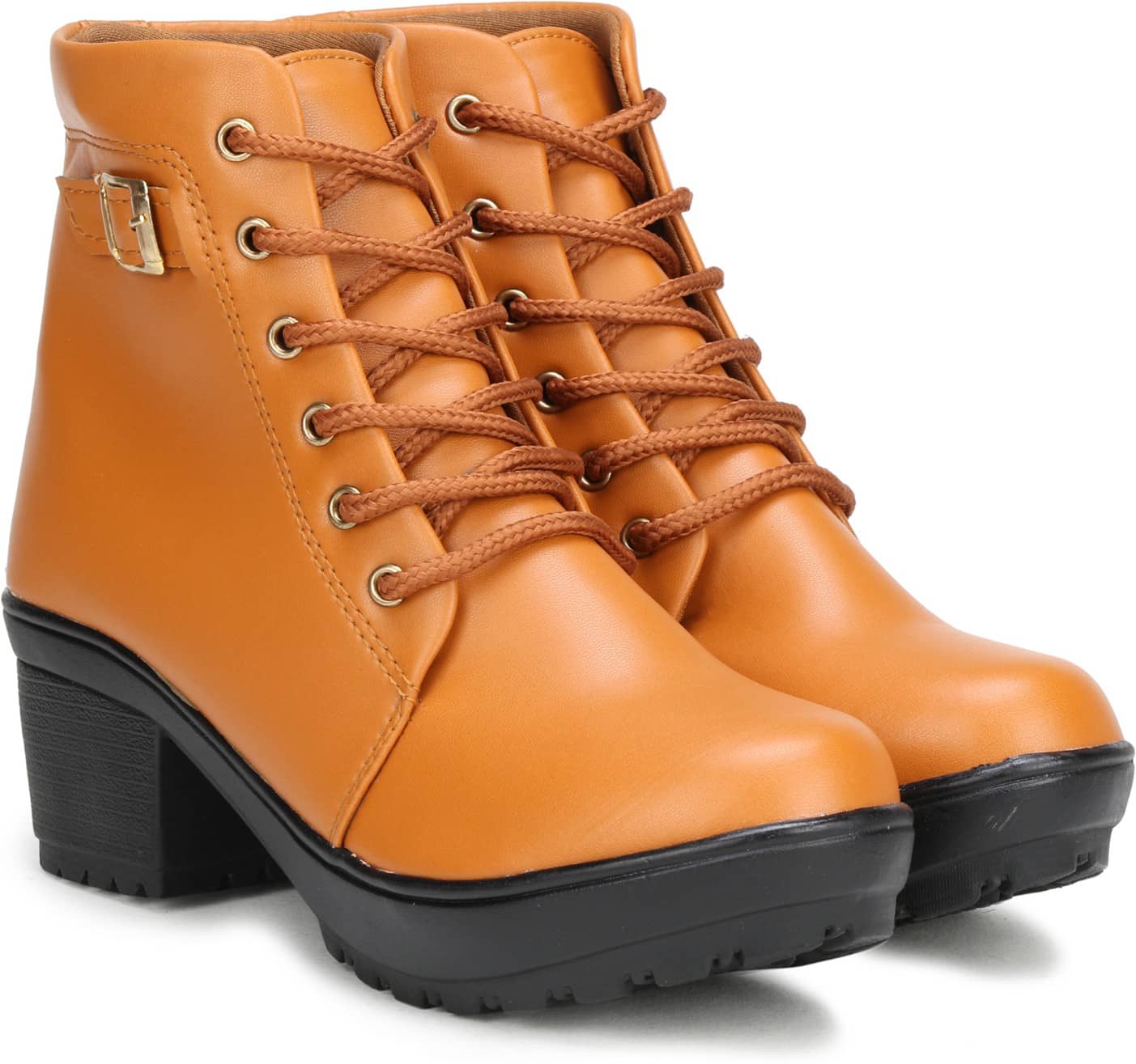 Fashimo Tan Women's Ankle Length Boots