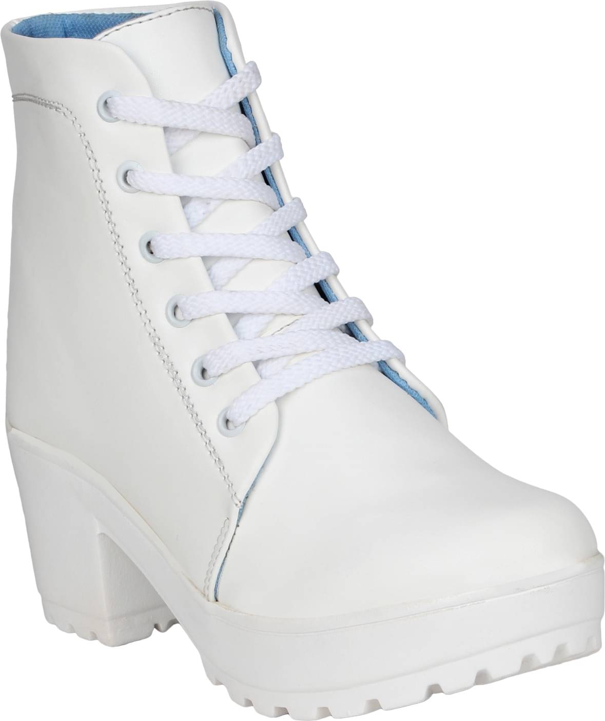     			Fashimo White Women's Ankle Length Boots