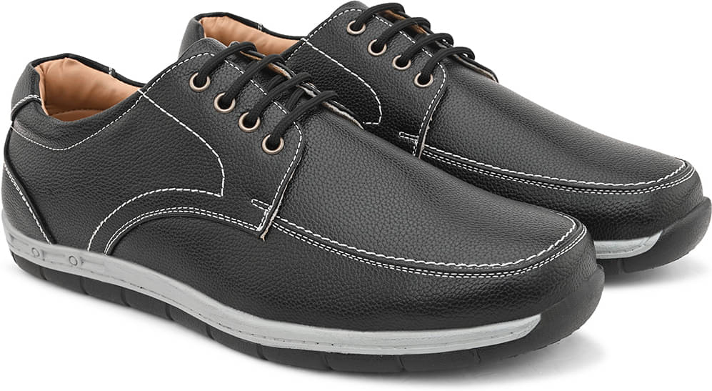     			Fentacia MEN CASUAL SHOES Black Men's Outdoor Shoes