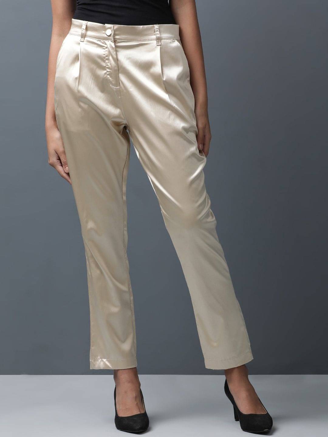     			Freehand Pack of 1 Elastane Tapered Women's Casual Pants ( Beige )