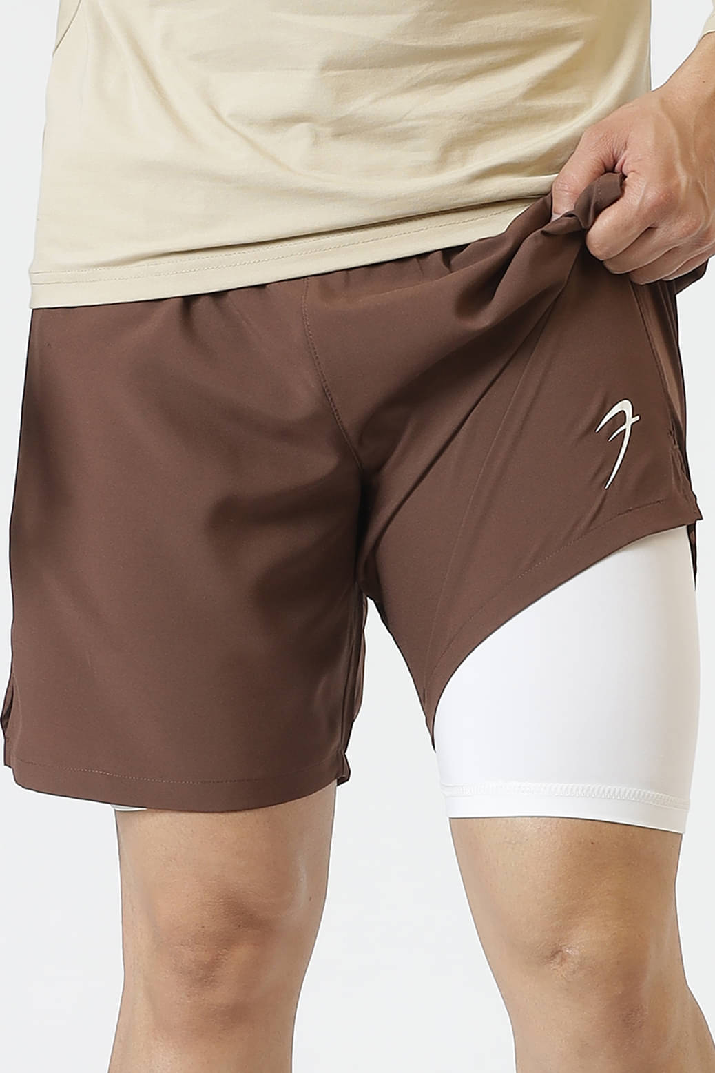     			Fuaark Brown Polyester Men's Gym Shorts ( Pack of 1 )
