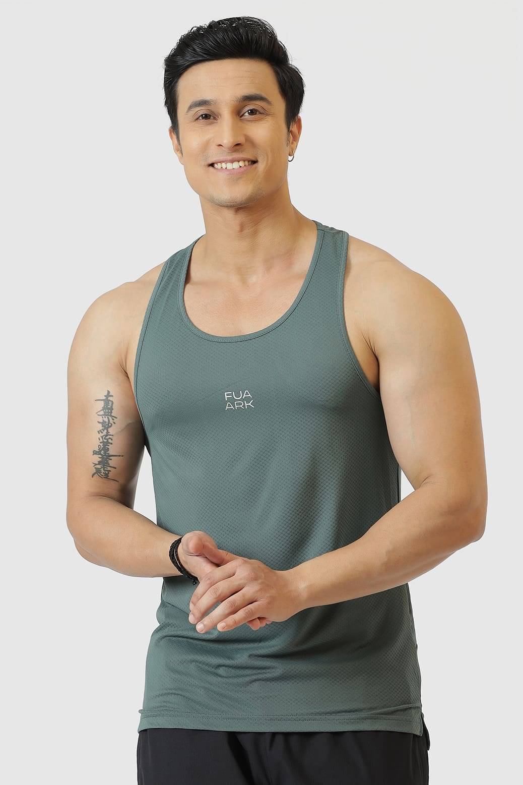     			Fuaark Green Polyester Regular Fit Men's Tanks ( Pack of 1 )