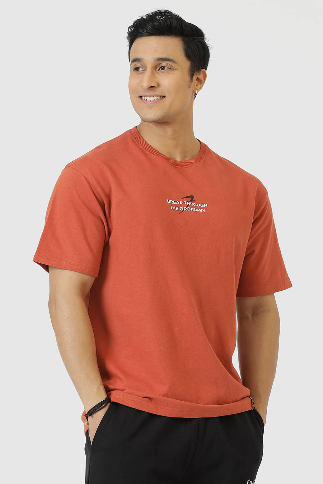     			Fuaark Rust Cotton Oversized Fit Men's Sports T-Shirt ( Pack of 1 )