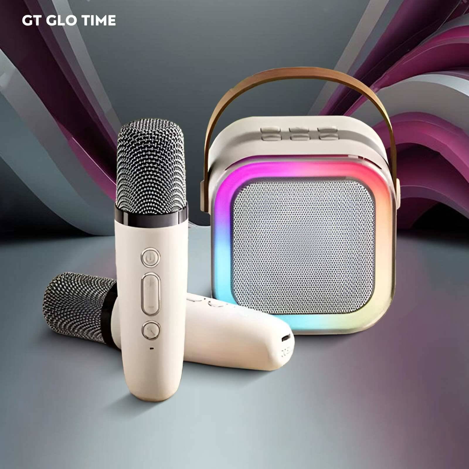     			GT GLOTIME Bluetooth Speaker 10 W Bluetooth Speaker Bluetooth V 5.1 with USB,LED lights Torch,3D Bass Playback Time 6 hrs White